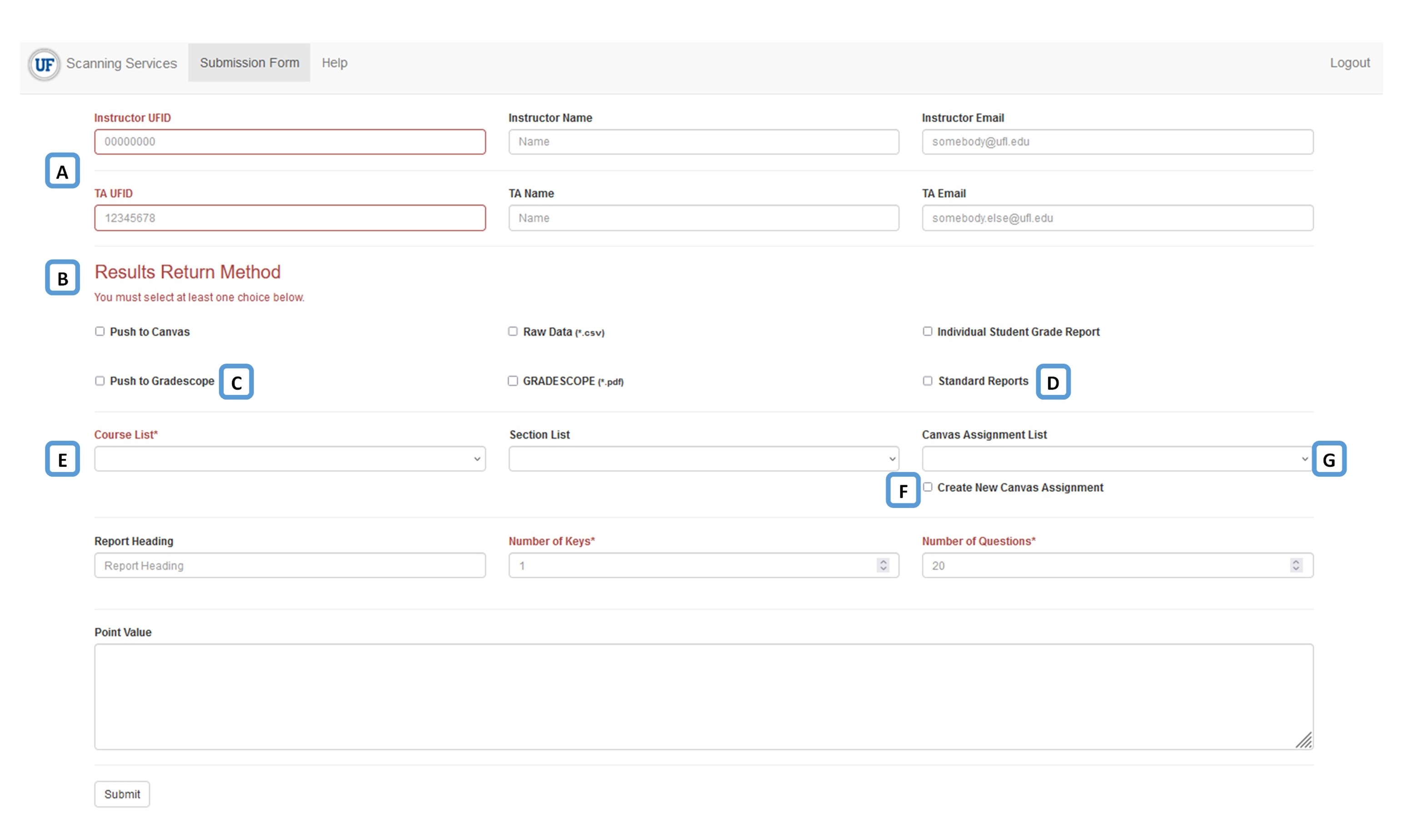 Scanning Portal Submission Form